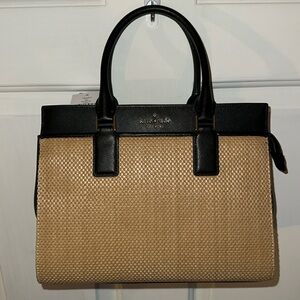 NWT Kate Spade New York Cameron Street Candace Raffia Satchel